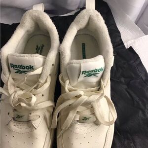 Reebok White and Green Sneakers